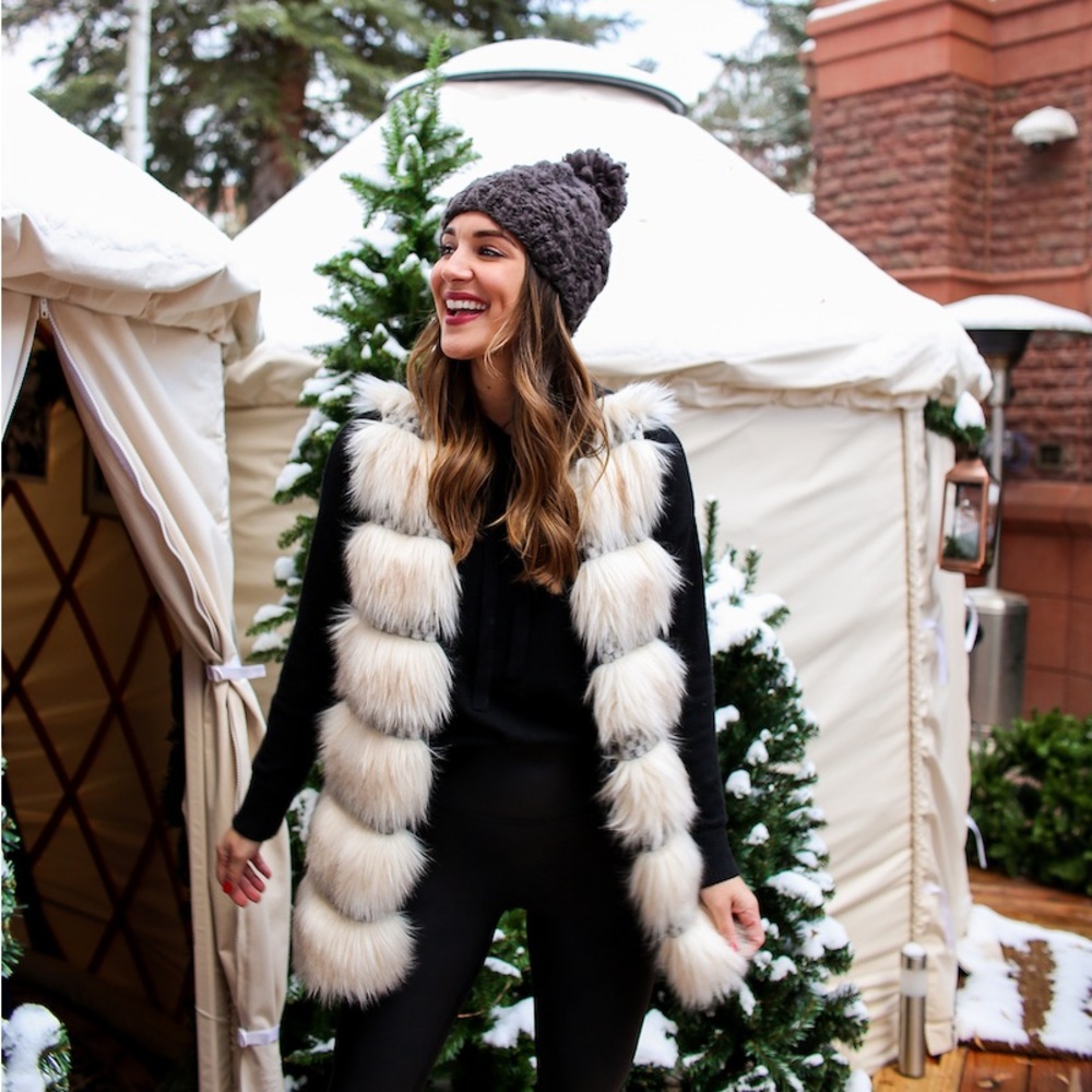 Skies Are Blue Elegant Faux Fur Vest (I bought brand new at Anthropology)